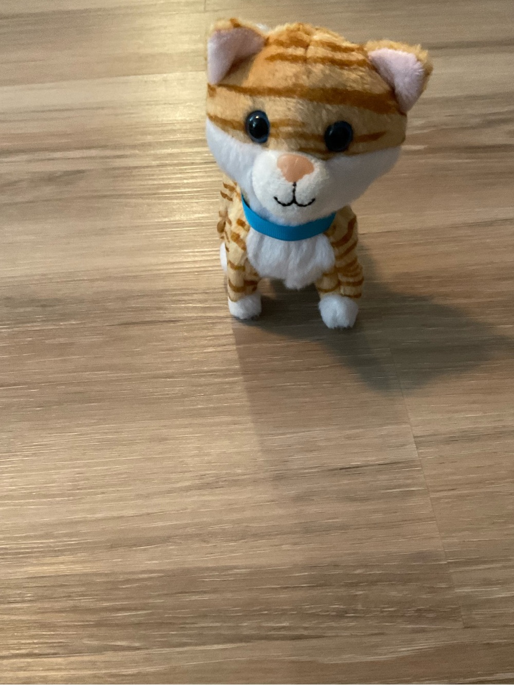 Kids connection | Plush Orange Tabby Cat with Blue Collar